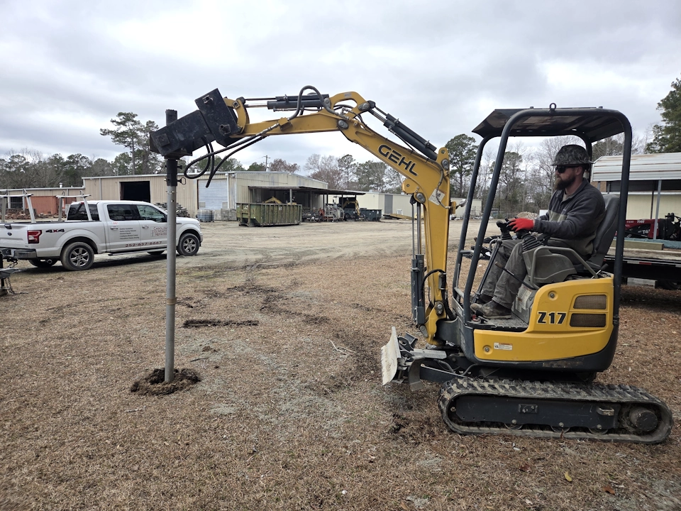 Carolina Foundation Repair Systems working on piers